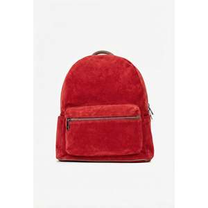Soft <b>Backpack</b> in Genuine Suede Leather - Made in Italy - Art. 25391 - Product Image 6