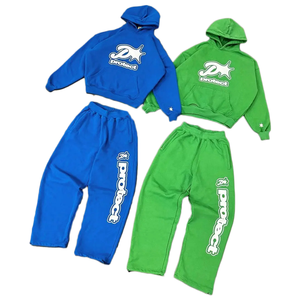 ชุดวอร์มแยกชิ้นแบบฮิปฮอปผ้าคอตตอน100% โลโก้ได้ตามต้องการผ้าฟลีซปักลายสำหรับฤดูหนาว - Product Image 4