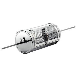 Panier vapeur rotatif en acier inoxydable Smeg CESROTCOT avec finition chrome poli pour barbecue - Product Image 1