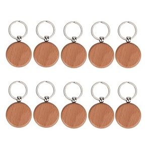 Bán Buôn Trống Móc Khóa Bằng Gỗ Tùy Chỉnh Khắc Thăng Hoa Gỗ Keychain Tên Thẻ Nóng Nhất Bán Gỗ Vòng Chìa Khóa - Product Image 1