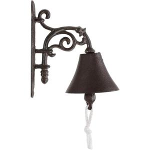 Cloche de jardin suspendue en fonte avec crochet Cloches de vacances faciles à monter Meilleure vente Cloche de porte murale décorative de Noël en métal - Product Image 1