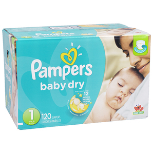 Couches pour bébés pampers toutes tailles, 198ct Little Snugglers couches pour nouveau-nés - Product Image 1