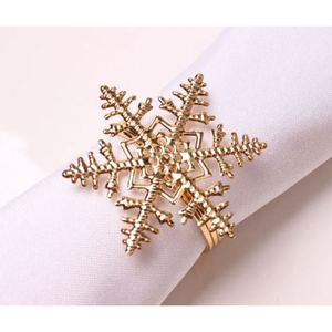 Servilletero de Navidad Servilleta de Navidad Hebilla Copo de nieve Forma Servilleta decorativa Clip en precio razonable - Product Image 2