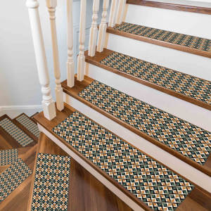 Ethnic Step Rug, Green Rug, Orange Rug, Modern Printed Rug,Goblen - Product Image 5