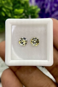 Piedra preciosa facetada lupa de corte elegante de tanzanita bicolor natural y zoisita amarilla para la fabricación de joyas de piedras preciosas sueltas - Product Image 3