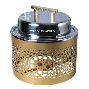 ชุดที่อุ่นอาหารโลหะ2ชิ้นแบบทำมือชุดอุปกรณ์อุ่นอาหารทำมือสำหรับงานแต่งงานล่าสุด - Product Image 2