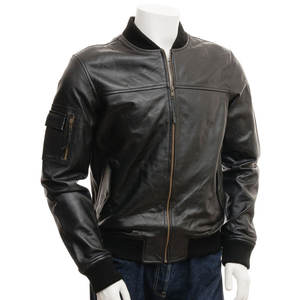 Men's Winter High Street Leather Jackets-Factory Direct Supplier High Quality Front Zip & Pockets Waterproof & Breathable - Product Image 5