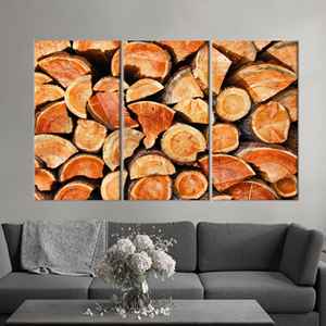 แคนวาสพิมพ์ลายวงแหวนไม้: ของตกแต่งบ้านสไตล์โมเดิร์นสำหรับเด็กผู้ชาย,3P:Gallery Wrapped - Product Image 1