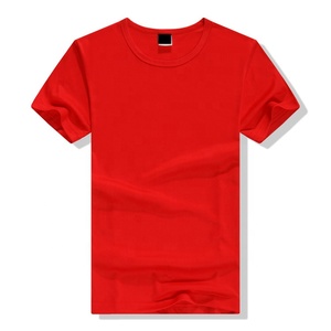 Vente chaude 50% coton 50% Polyester à manches courtes logo Oem conception personnalisée T-shirt en coton vierge uni pour hommes - Product Image 5