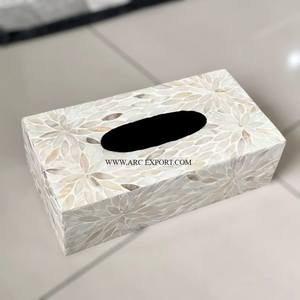 Top qualité vaisselle décoration distributeur de mouchoirs support conception moderne bois et vadrouille travail hôtel boîte de rangement de mouchoirs à vendre - Product Image 2