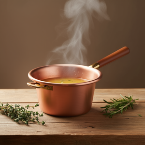 Caldero de Cobre de 30 cm con Asa de Madera, Olla para Sopa y Caldos, Modelo 30 1035 - Product Image 3