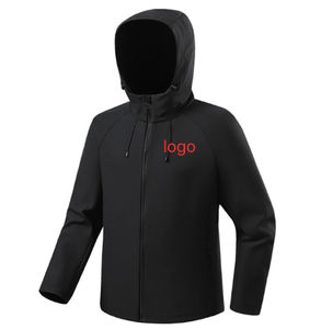 Vêtement de sport pour homme, veste softshell imperméable de grande taille, fabrication sur mesure, vente en gros, pour la course à pied et l'entraînement - Product Image 3