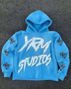 Ropa de calle Unisex con estampado de algodón 100% personalizado de la mejor calidad, sudaderas con capucha de talla grande para hombre, pantalones de chándal acampanados, conjunto de chándal de verano - Product Image 2