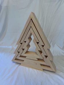 Décoration de sapin de Noël en bois fait main, écologique, de haute qualité, taille et forme personnalisables, résistant aux intempéries, sur pied - Product Image 3