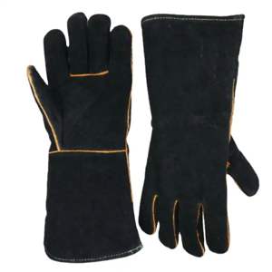 Guantes de soldadores de cuero dividido de piel de vaca de grado premium Guantes DE TRABAJO resistentes a chispas de seguridad industrial resistentes al calor - Product Image 1