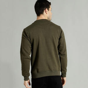 Sudadera de cuello redondo de algodón para hombre de alta calidad Jersey de cuello redondo informal con estampado de logotipo personalizado para invierno - Product Image 3