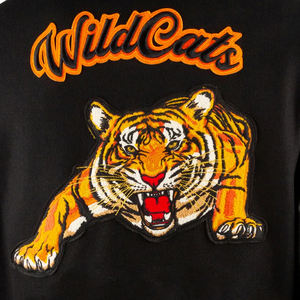 Veste universitaire Vintage personnalisée de couleur noire hiver manches en cuir de haute qualité veste universitaire en laine Letterman pour hommes pour adultes - Product Image 5