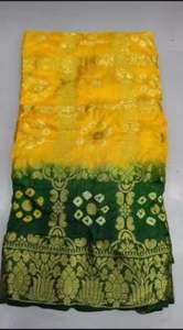 Premium Party Wear Art Silk Bandhej <b>Saree</b> Women Ethnic Wear Art Silk Bandhani <b>Saree</b> On <b>Sale</b> Price By Supplier - Product Image 4