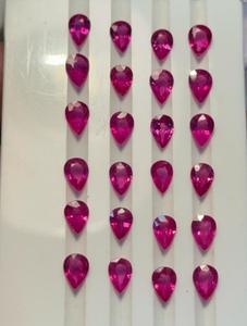 Piezas Eyeclean de calidad Superfina, rubí natural de Mozambique, piedras preciosas calibradas de corte de pera, rubí natural de Mozambique - Product Image 5