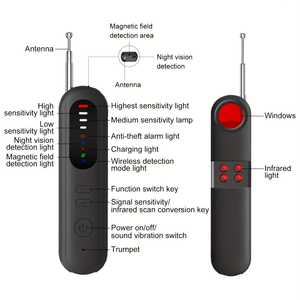 Detector de Cámara Antirrobo Multifuncional, Rastreador de Señales GPS/WIFI, Alarma con Sirena, Detector de Ondas Electromagnéticas y Magnéticas para Uso Personal - Product Image 3