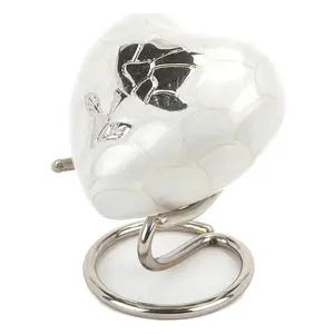 Mooie Liefdevolle Aandenken Hart Urn Crematie Urn Voor Menselijke Huisdier As Met Premium Stand & Box Handgemaakte Mini Urn Warmtevormig