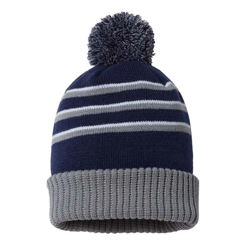 قبعة نسائية جديدة محبوكة بشكل مخملي مزينة بكرة بوم بوم قبعات تزلج دافئة للشتاء