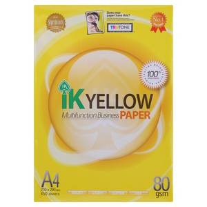 IK Papel amarillo A4 Papel de copia 80gsm75gsm 70gsm - Product Image 1