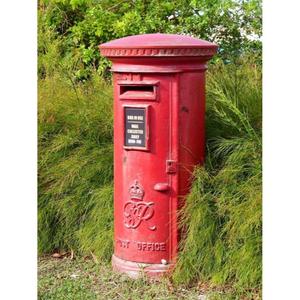 Country Style Outdoor Letter <b>Box</b> Streets Garden Display Cast Iron <b>Large</b> Pillar Decorative Posts Holder For Office Red Mailbox - Product Image 2