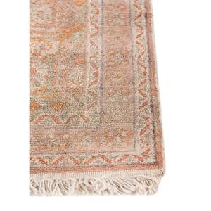 Alfombras de Seda Anudadas a Mano Gulmarg, Diseño Rectangular con Medallón Rojo Naranja, Estilo Patchwork para Sala de Estar, Modelo Pae-6404 - Product Image 4