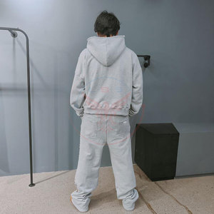 New Design Professional Winter Hooded Rhinestone <b>Tracksuits</b> 100% Cotton Breathable Men's Wholesale Low Price - Product Image 3