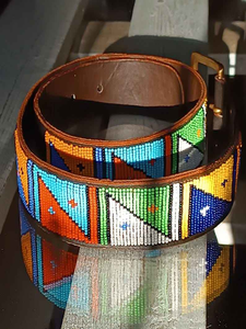 Ceinture en cuir véritable de qualité supérieure, fabriquée sur mesure, avec des perles et des clous, en métal, fabriquée et exportée d'Inde - Product Image 5