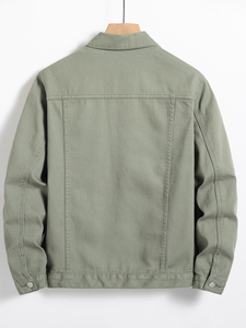 100% Cotton Denim <b>Jackets</b> <b>Men</b> Casual Solid Color Pocket <b>Thin</b> <b>Jacket</b> For Man Style High Quality <b>Men</b> Clothing Denim <b>Jacket</b> - Product Image 2