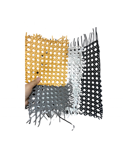 Hojas de rollo de malla de caña de plástico amarillo de 90cm de longitud de fábrica de Vietnam para muebles bolsas proyectos artesanales jardín y exterior - Product Image 2