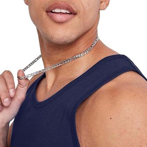 Débardeurs de fitness sans manches pour homme avec logo personnalisé prix de gros maillot de corps uni en coton/polyester respirant grande taille - Product Image 5