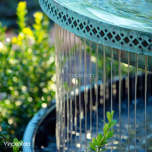 Vincentaa <span class=keywords><strong>La</strong></span> place de jardin extérieure décorée d'une fontaine cascade en bronze peut être personnalisée - Product Image 3