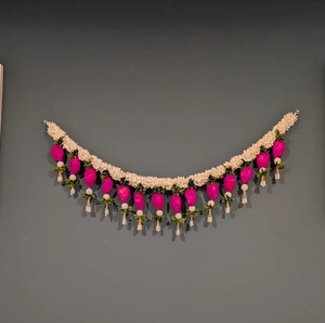 Tissu écologique Jasmine Toran, Suspension de porte, Toile de fond de scène, Décoration Mandir pooja - Product Image 1