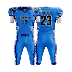 Ropa deportiva de fútbol americano con logotipo personalizado para hombre, pantalones acolchados de sarga con sublimación, conjuntos de uniformes de talla grande, fabricante - Product Image 1