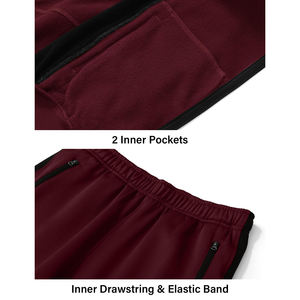 Ensemble de survêtement de course décontracté d'hiver pour homme, respirant, léger, de haute qualité, motif uni, entraînement en plein air, taille plus - Product Image 5