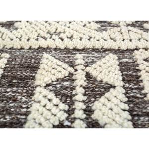 Alfombra de Lana Grande Rectangular Geométrica Trenzada 3D para Sala de Estar, Hecha a Mano, Modelo SKWL-422, Color Marfil - Product Image 3