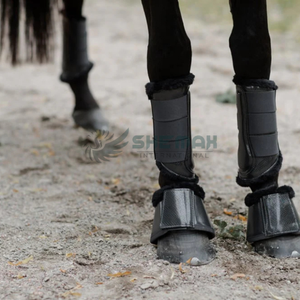รองเท้าบูทแปรงฟันม้าคุณภาพพรีเมี่ยมพร้อมแผ่นรองพิเศษสำหรับดูดซับแรงกระแทกและปกป้องเส้นเอ็นและเส้นเอ็นเต็มรูปแบบ - Product Image 4