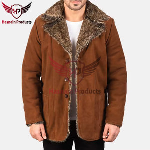 European Design Men's Faux <b>Fur</b> Leather Blazer Classic Style Skinny Fit High Quality Plus Size Coats - Product Image 4