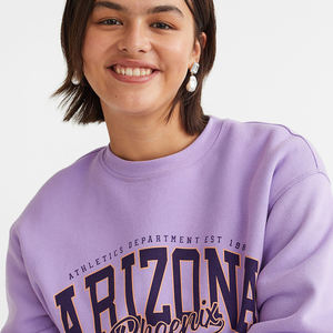 Sudadera de lana de algodón para mujer, Sudadera con cuello redondo, Jersey informal, sudadera con estampado personalizado para mujer - Product Image 5