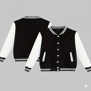 แจ็กเก็ตบอลเบอร์โพลีเอสเตอร์สำหรับผู้ชายปกคอตั้งกระเป๋าข้างถนนไซส์ใหญ่พิเศษสำหรับฤดูใบไม้ร่วง - Product Image 1