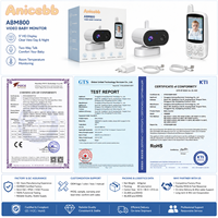 Cámara de Video Recargable para Bebés con Pantalla de 2.8'', Resolución 720P, Conexión FHSS Segura, Sensor de Sonido VOX Smart Wake-up, Lista para Viajar