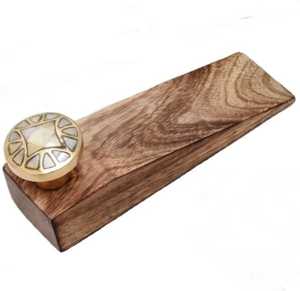 บล็อกกันชนประตูไม้เนื้อแข็งแบบเรียบง่ายลิ่มประตูทำด้วยมืองานเสร็จเรียบปรับแต่งได้สำหรับการออกแบบตกแต่งภายในบ้านและเชิงพาณิชย์ - Product Image 3