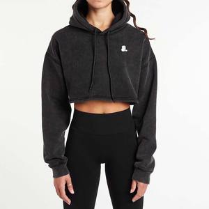 Nueva Sudadera con Capucha Oversize para Mujer, Estilo Vintage Desgastado con Lavado Ácido, Ecológica y Transpirable, de Poliéster y Algodón - Product Image 2