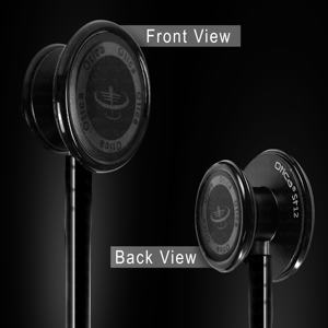 Stéthoscope OTICA Full Black à double face, diaphragme en aluminium et cadre thermolaqué, son clair, pour étudiants en médecine - Product Image 3