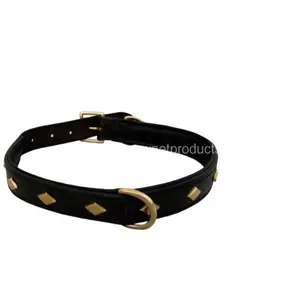 Estilos de moda de lujo Patrón sólido Encaje Collar para caminar para perros Hecho a medida con cuero de calidad Top Suministros para mascotas Proveedor Premium - Product Image 1