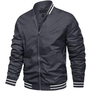Veste bombardier pour hommes, coupe-vent, manteau d'extérieur de haute qualité avec fermeture éclair complète, printemps et automne - Product Image 1