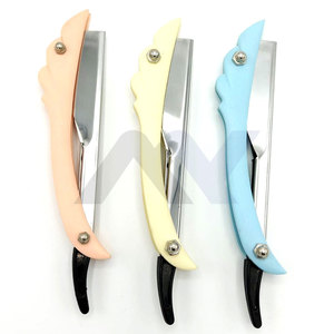 Navajas de Afeitar Plegables para Barbería, Gran Venta, Duraderas, de Una Sola Hoja, Acero Inoxidable de Grado Quirúrgico, con Mango de Plástico - Product Image 6